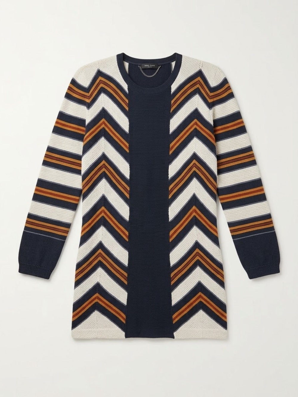 Burberry Prorsum SS12 Runway Striped Chevron Knit Sweater Dress - Size M